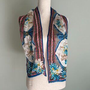 Vintage Oscar de la Renta Accessory Street Rectangular Silk Scarf Japan